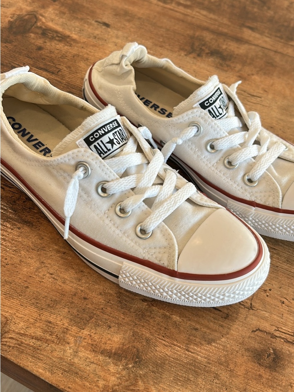 Converse Low Top Canvas Sneakers in White - Slip on